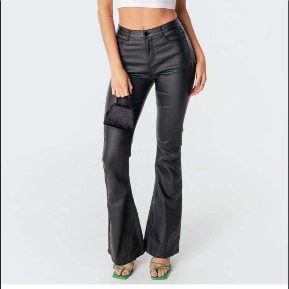 Edikted black leather pants 😍